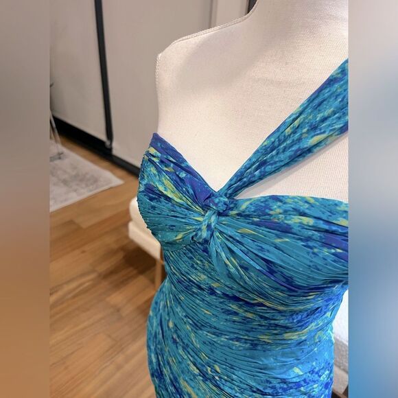 Monique Lhullier watercolor silk dress, size 2 - Picture 2 of 10